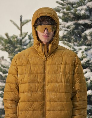 Ae long puffer clearance jacket