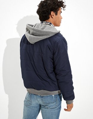 AE Reversible Varsity Puffer Jacket