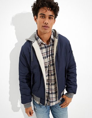 AE Reversible Varsity Puffer Jacket | American Eagle