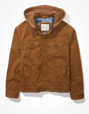 Super 120's Twill Down Hooded Patch Pocket Jacket