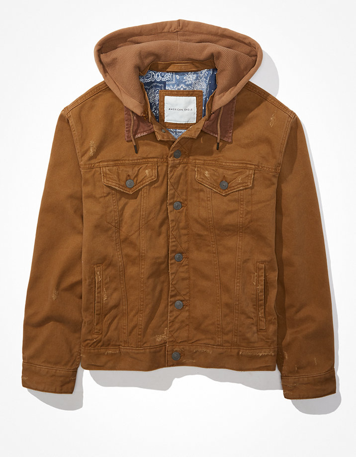 AE Hooded Cotton Twill Jacket