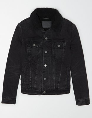 Eagle Gallery: american eagle black denim jacket with hood