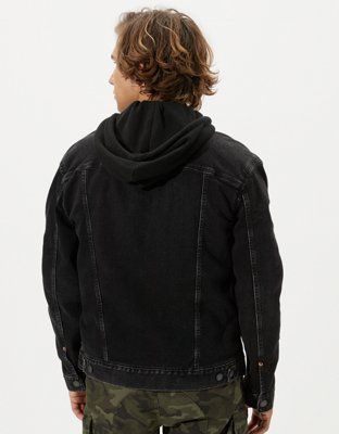 american eagle jean jacket hoodie