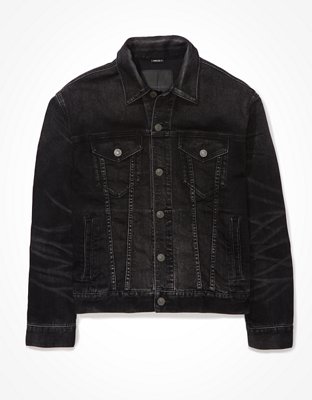 Chamarra de denim negra AE