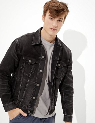 American eagle black jean jacket hotsell