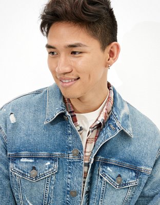 AE Relaxed Fit Denim Trucker Jacket