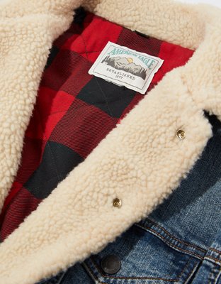AE Sherpa Lined Denim Jacket