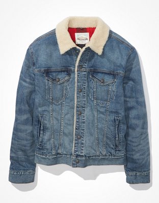 AE Sherpa Lined Denim Jacket