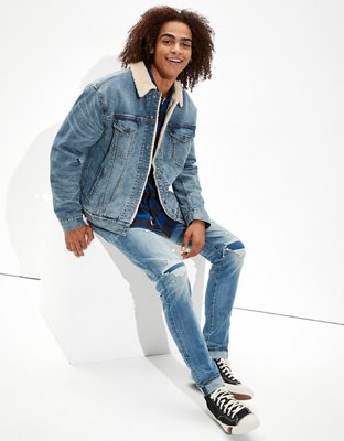 AE Sherpa Lined Denim Jacket