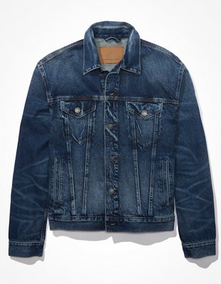 American eagle shop jean jacket hoodie