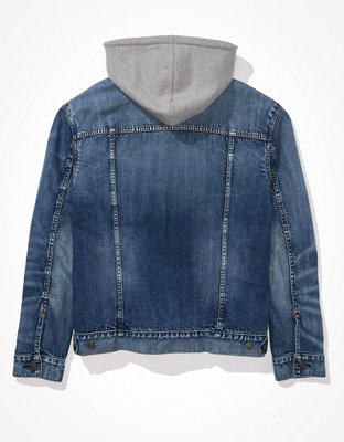 AE Hooded Denim Trucker Jacket