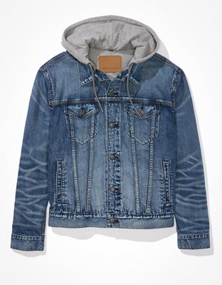 AE Hooded Denim Trucker Jacket