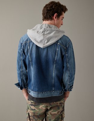 AE Hooded Denim Trucker Jacket