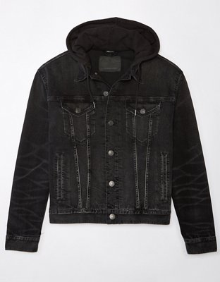 American eagle 2025 jean jacket hoodie