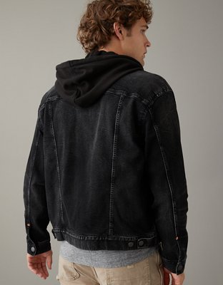 AE Hooded Denim Trucker Jacket