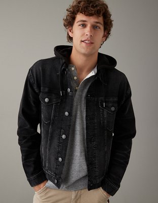 AE Hooded Denim Trucker Jacket