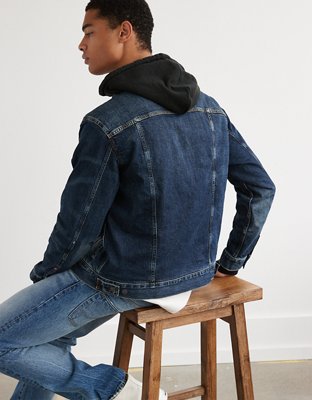 AE Hooded Denim Trucker Jacket