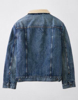 AE Denim Sherpa Trucker Jacket