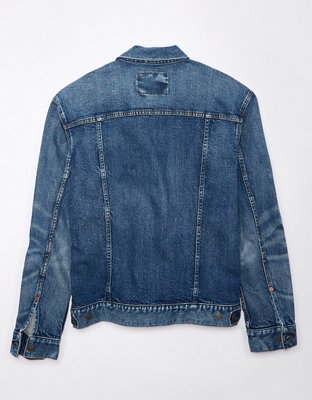 AE Chamarra de denim tipo trucker