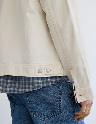 AE Chamarra de denim tipo trucker