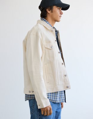 AE Chamarra de denim tipo trucker