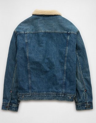 AE Sherpa Denim Trucker Jacket | American Eagle
