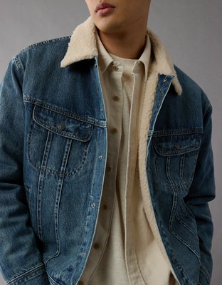 AE Sherpa Denim Trucker Jacket