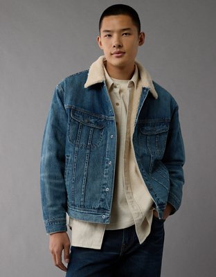 AE Sherpa Denim Trucker Jacket