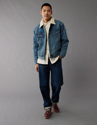 AE Sherpa Denim Trucker Jacket