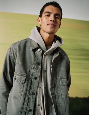 AE Slim Fit Denim Trucker Jacket