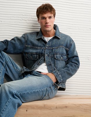 AE Boxy Denim Trucker Jacket | American Eagle