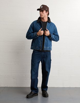 Veste de style grange en denim AE
