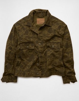 AE Camo Denim Trucker Jacket