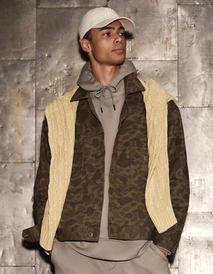 AE Camo Denim Trucker Jacket