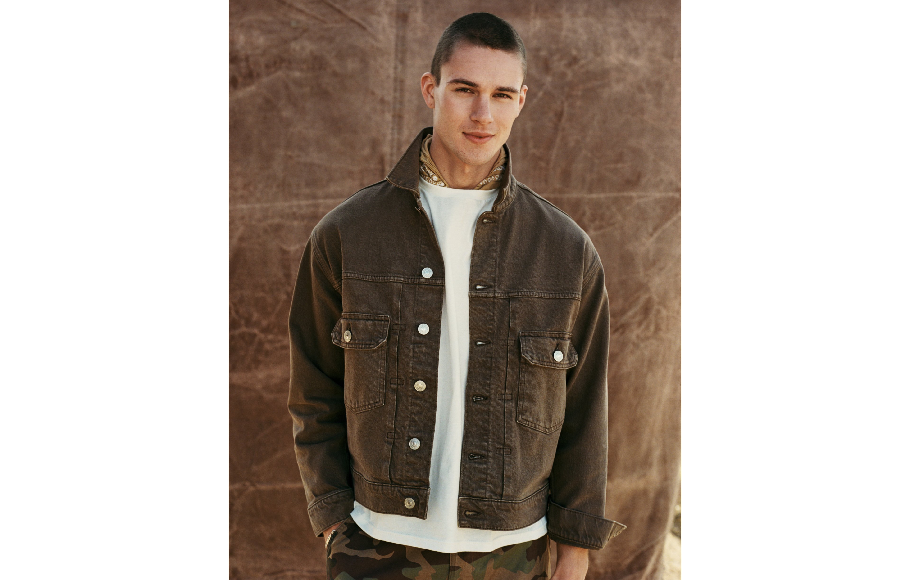 AE Relaxed Fit Denim Trucker Jacket