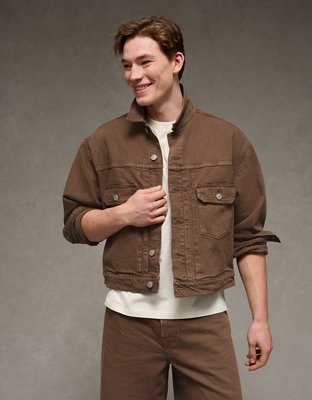 Veste de camionneur décontractée en denim AE