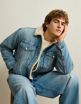 AE Sherpa Denim Jacket