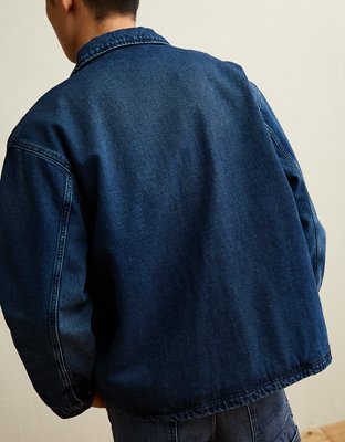 Мужская куртка American Eagle AE Denim Barn, цвет: Синий — фото 3