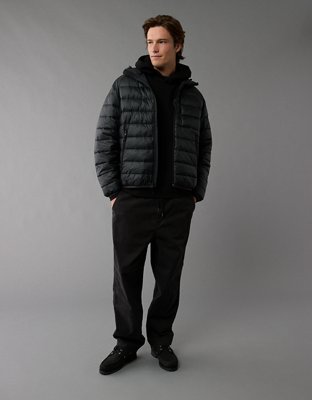 American eagle black puffer jacket on sale