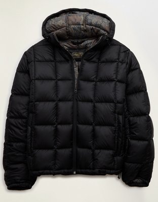 Мужская куртка American Eagle AE Hooded Puffer, цвет: Чёрный — фото 3