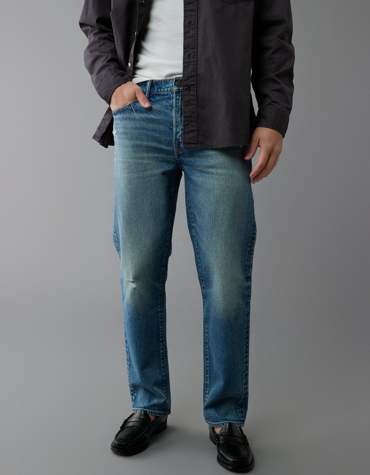 AE EasyFlex Ripped Original Straight Jean - image 2