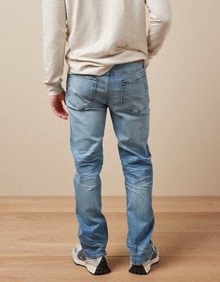 Мужские джинсы American Eagle AE AirFlex+ Distressed Relaxed Straight Jean — фото 2