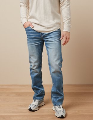 AE AirFlex Distressed Relaxed Straight Jean