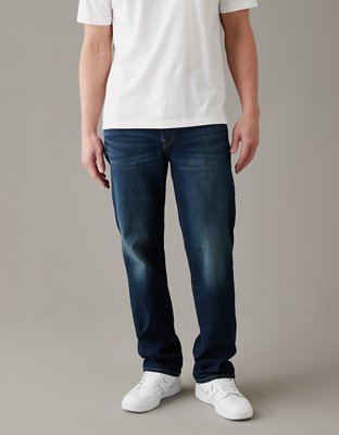 Eagle Blue Jeans - Men Basic Work White Denim Jeans Straight Leg