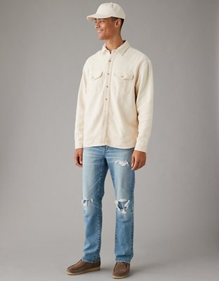 AE EasyFlex Relaxed Straight Jean con Parches