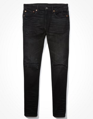 black ripped skinny jeans american eagle