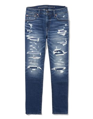 Мужские джинсы American Eagle AE AirFlex 360 Patched Athletic Skinny Jean — фото 3