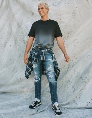 Shop AE AirFlex+ Ripped Skinny Jean online