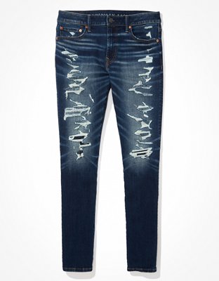 American eagle AirFlex+ Temp Tech Patched Skinny Long Jean Blue