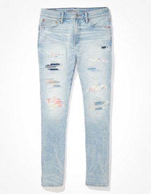 Мужские джинсы American Eagle AE Pride AirFlex+ Patched Athletic Skinny Jean — фото 2